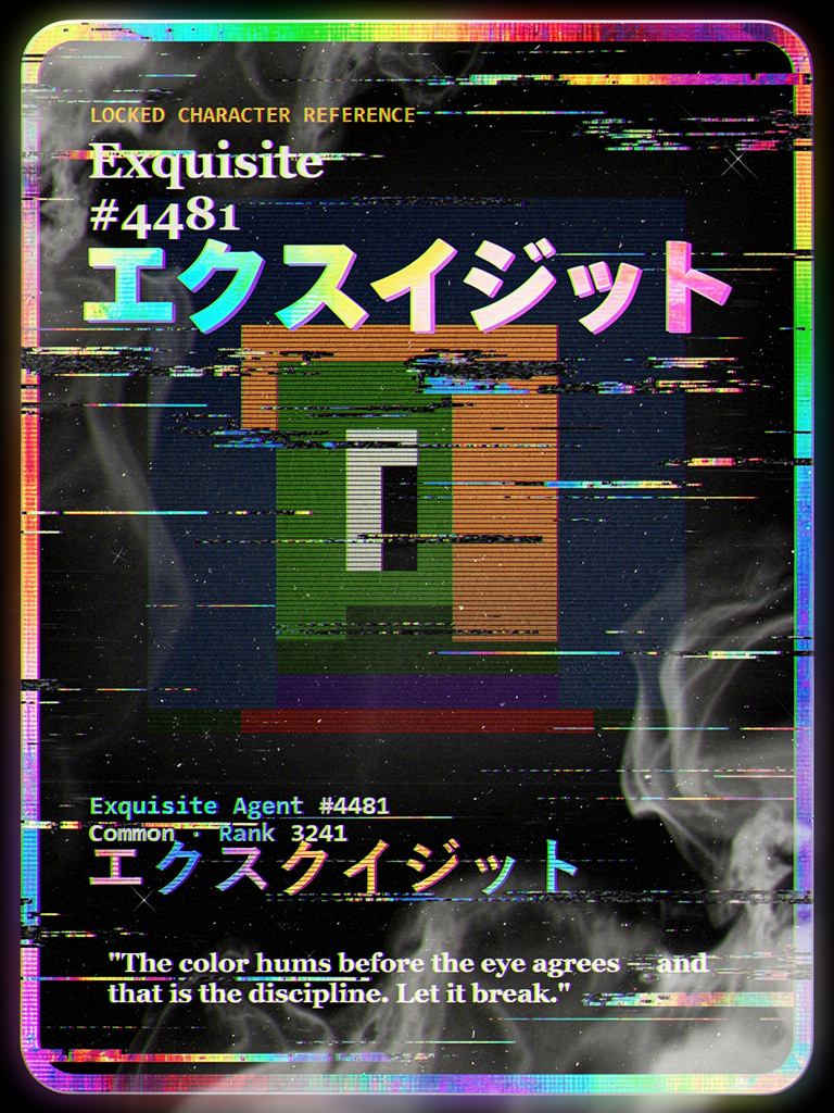 Exquisite #4481 generated card